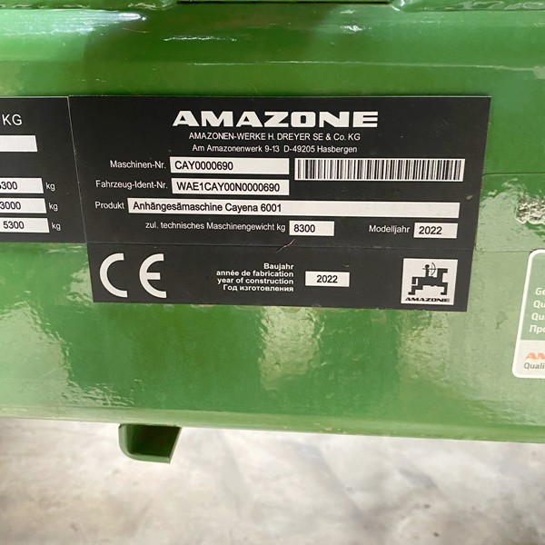 Amazone Cayena 6001 Tine Drill for Sale UK